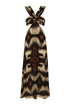 Santo Tomás Martellato Silk Dress / Brown Ikat